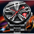 Hot Sales Men Sports Car Men Quartz Watche Impermeável Sports Rim Hub Wheel Relógios de pulso Marca Top Carro de luxo Relógios masculinos Mancha